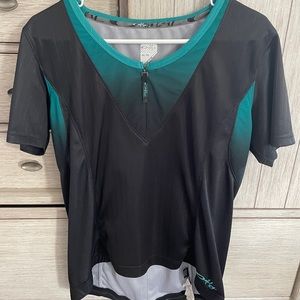 Oakley Women’s XL Cycling Jersey Teal & Black